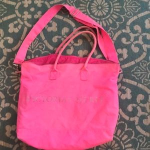 Hot pink Victoria’s Secret tote